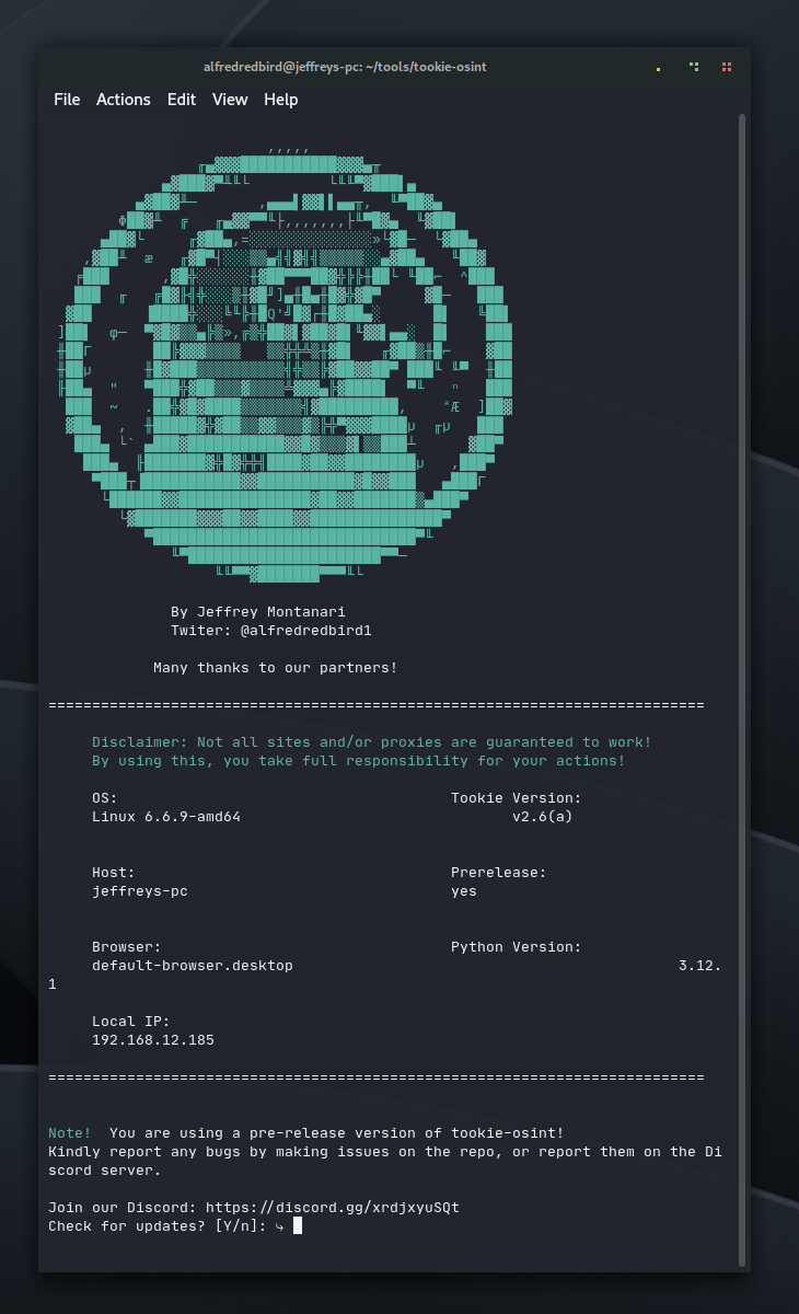 Tookie osint osint website